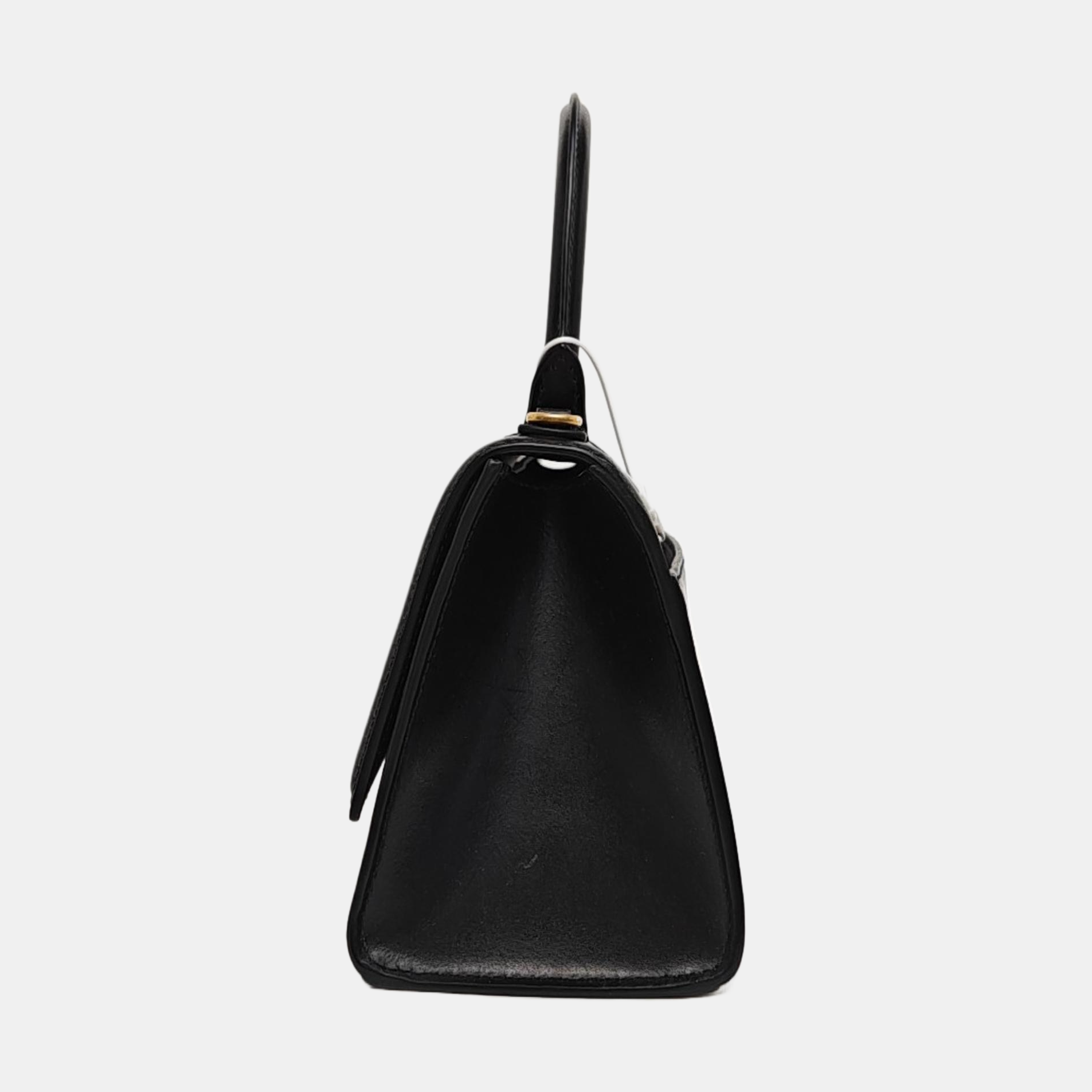 Hourglass S Calfskin Black