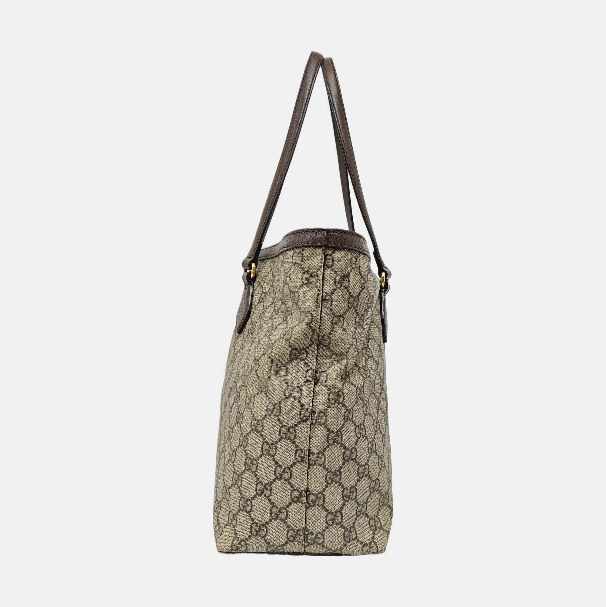 Ophidia Medium Monogram Coated Canvas Beige