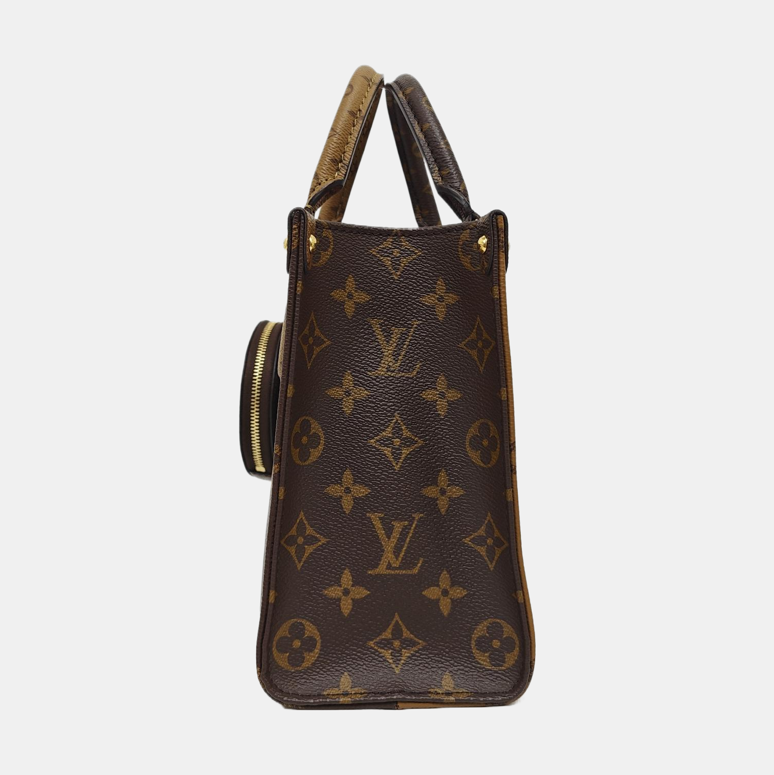 ONTHEGO PM Monogram Coated Canvas Brown