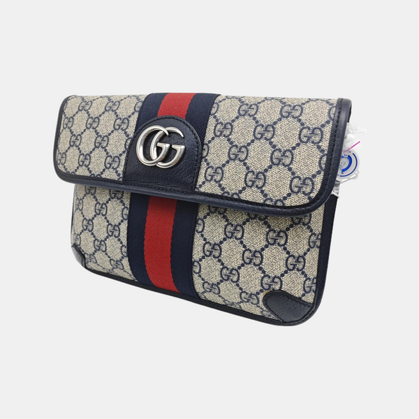 Ophidia Small Monogram Coated Canvas Beige