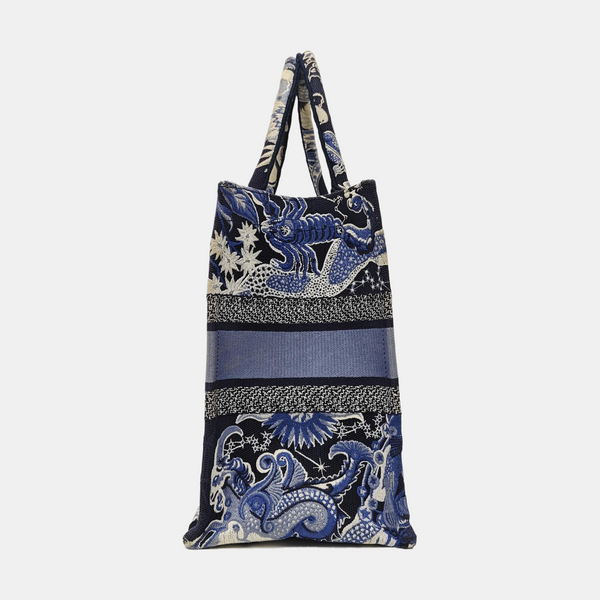 Book Tote Medium Canvas Blue
