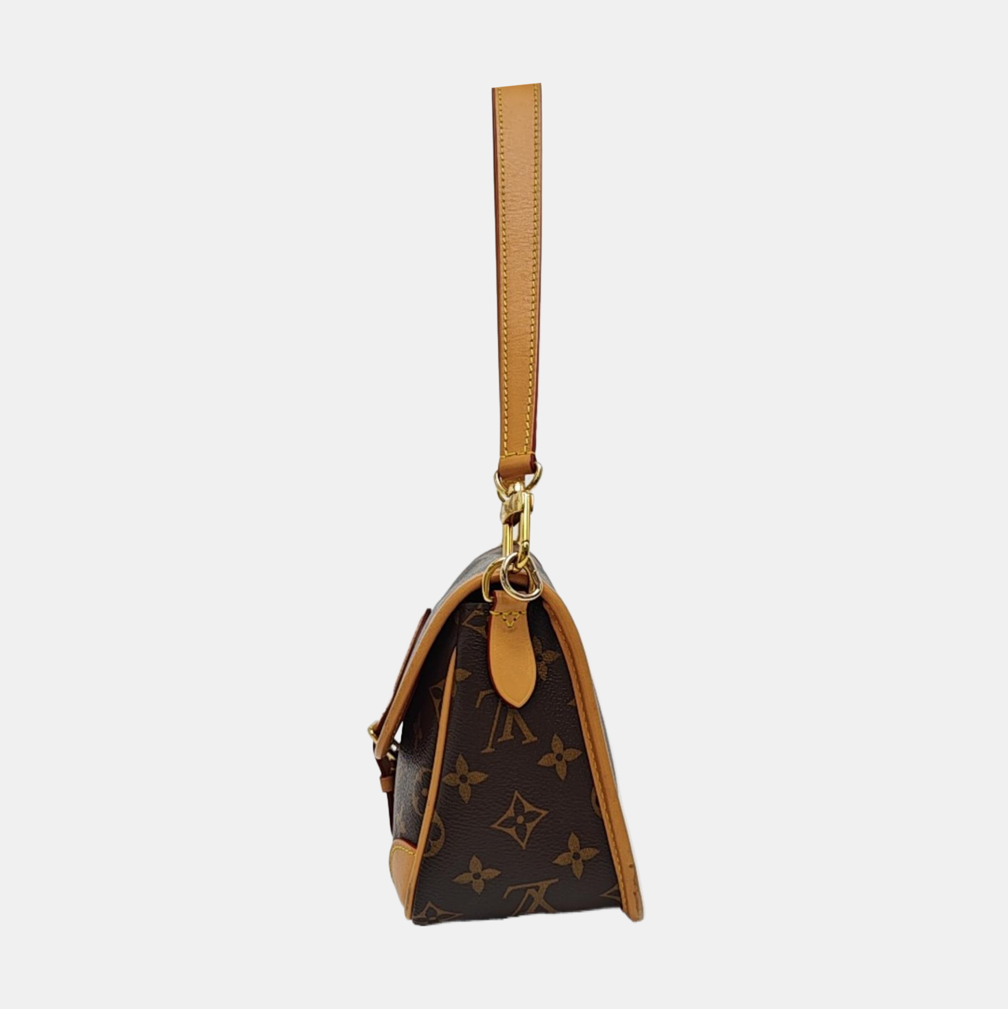 DIANE Monogram Coated Canvas Brown