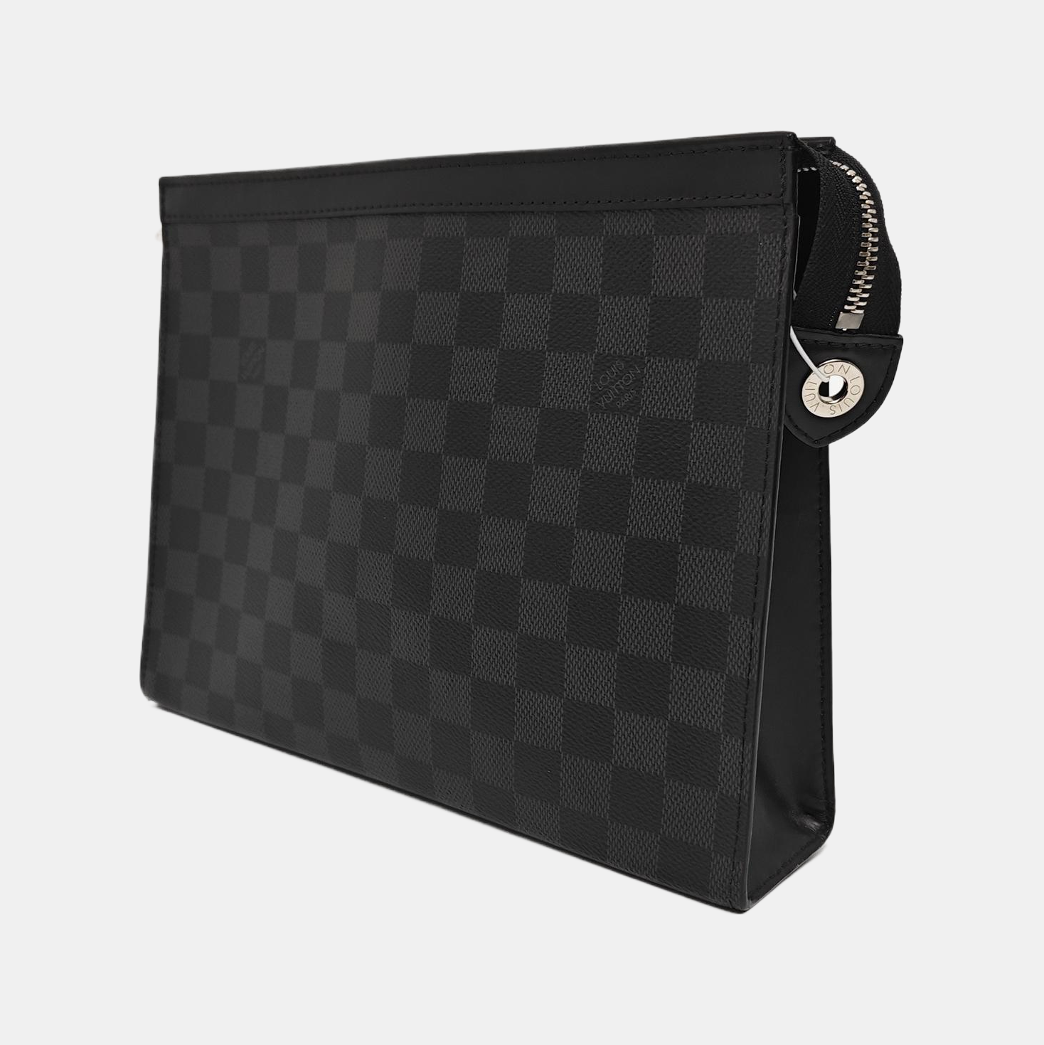 Pochette Voyag MM Damier Graphite Coated Canvas Gray
