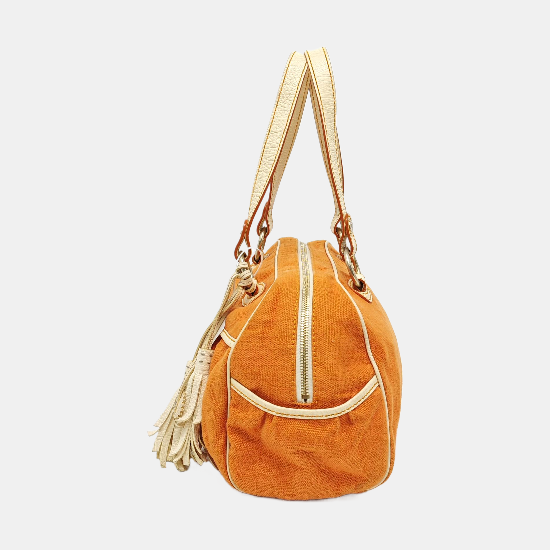 Canvas Top Handle Bag Orange