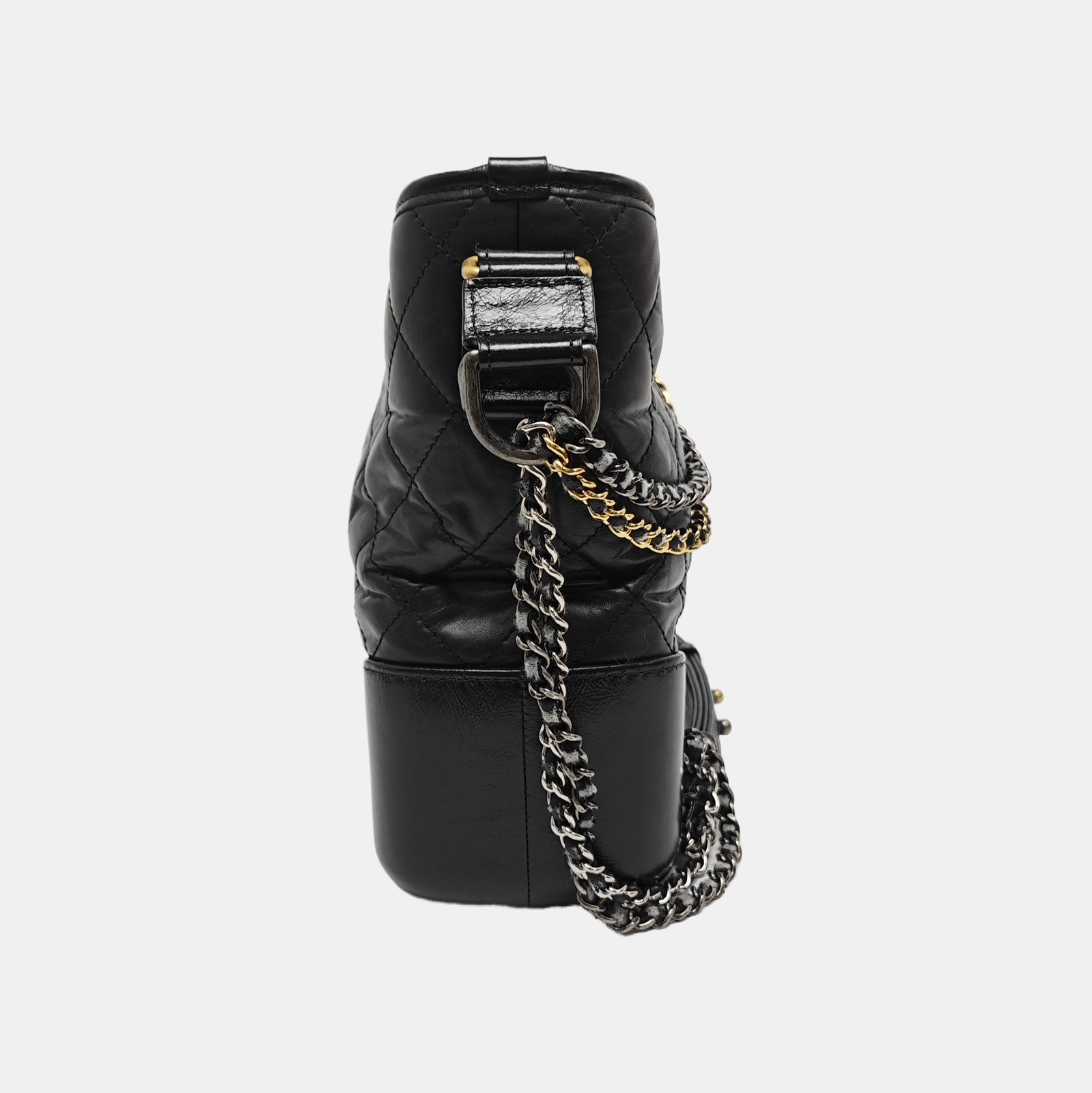 GABRIELLE Medium Quilted Calfskin Black