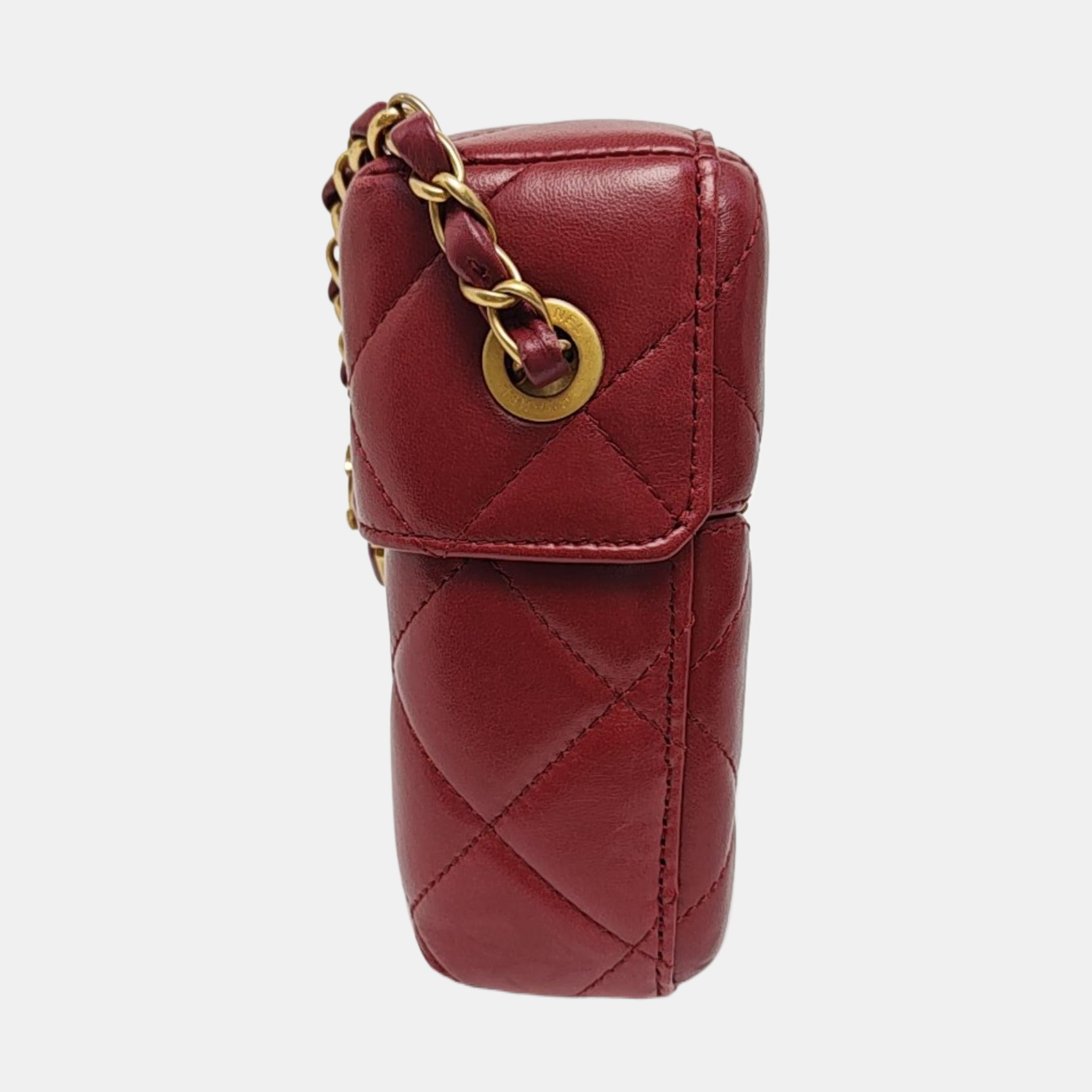 Quilted Lambskin Shoulder Bag Red