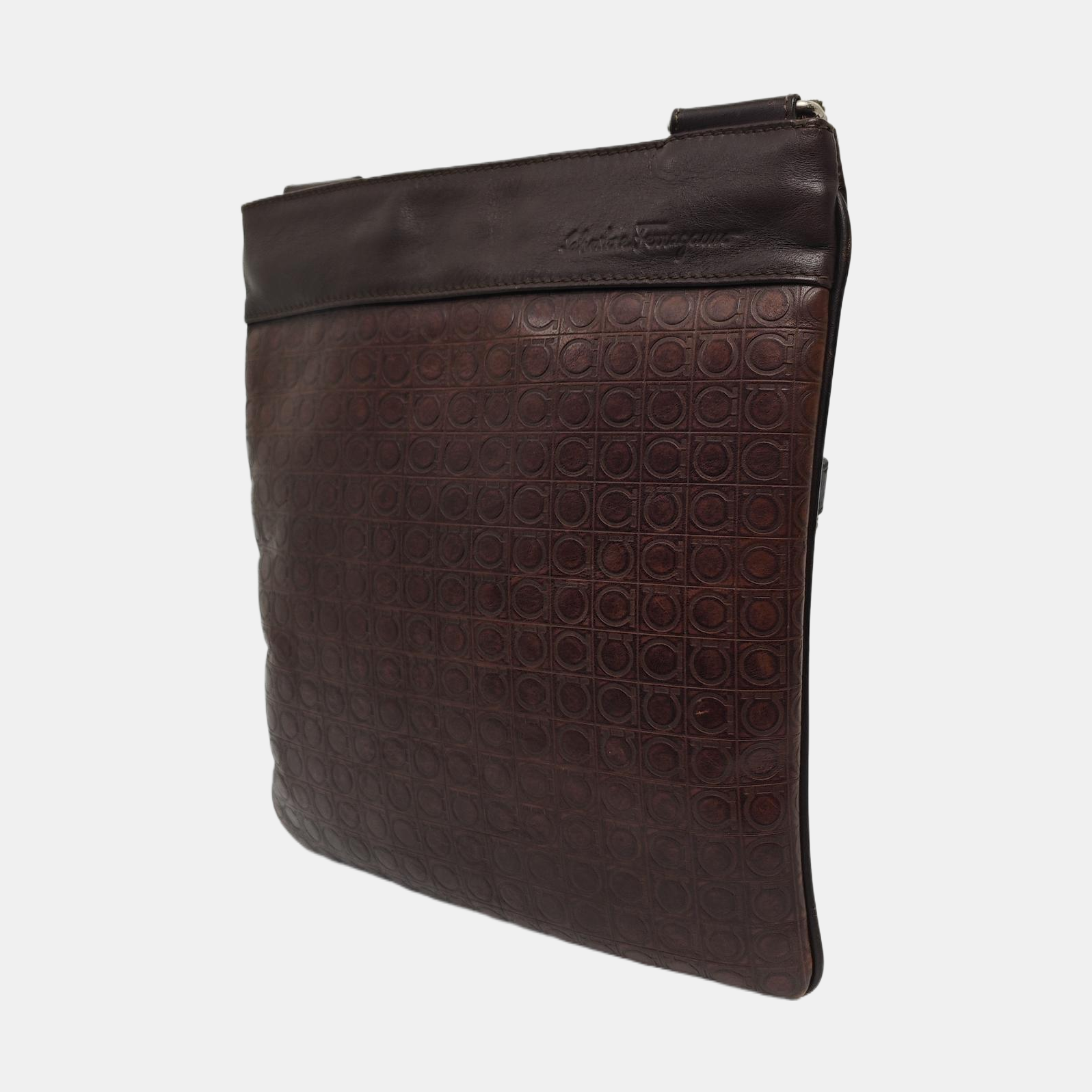 Calfskin Crossbody Bag Brown