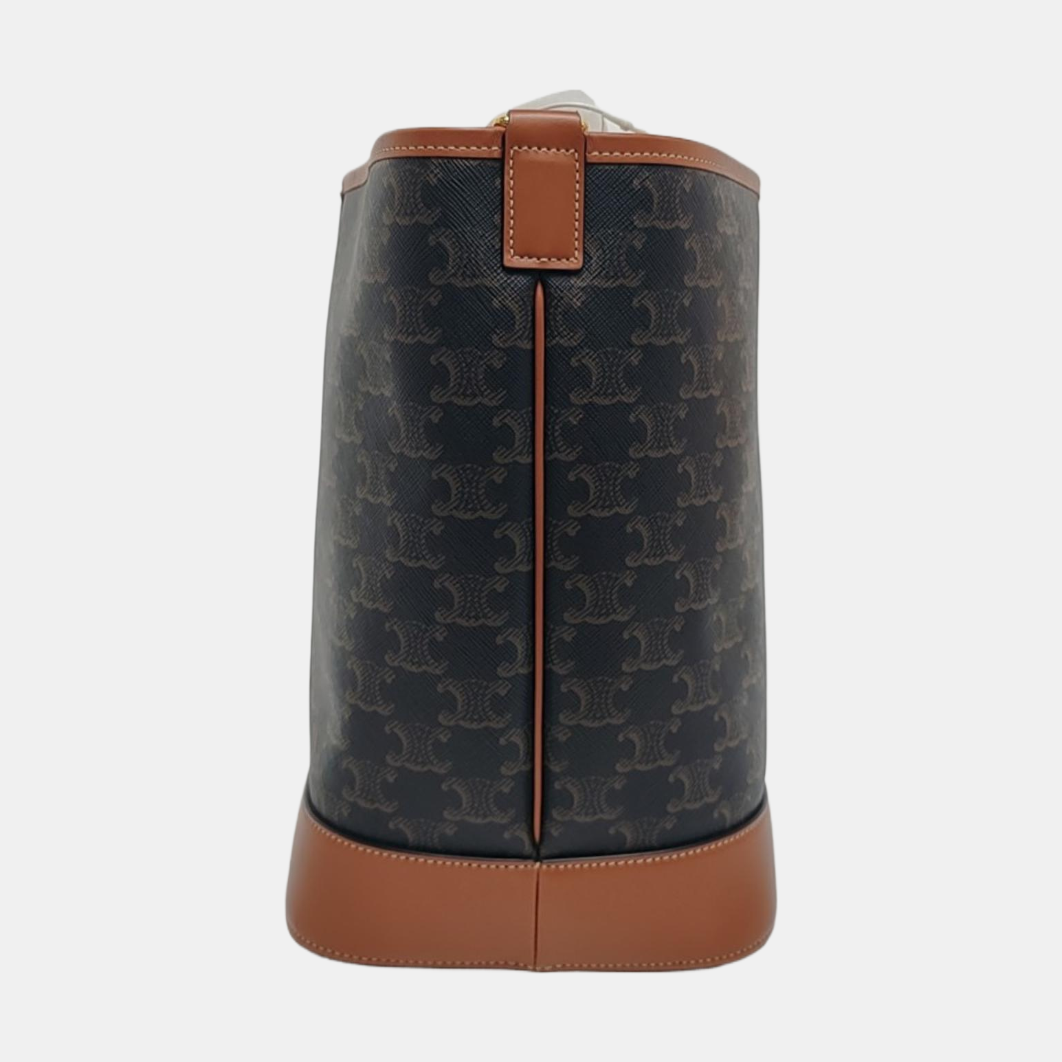 Authenticated pre-owned  TRIOMPHE CANVAS Medium Coated Canvas Yellow - Bucket Bag at Looply