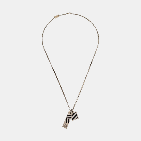DAMIER Brass Silver Necklace