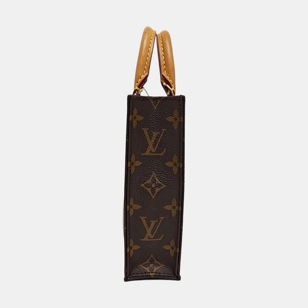 SAC PLAT Mini Monogram Coated Canvas Brown