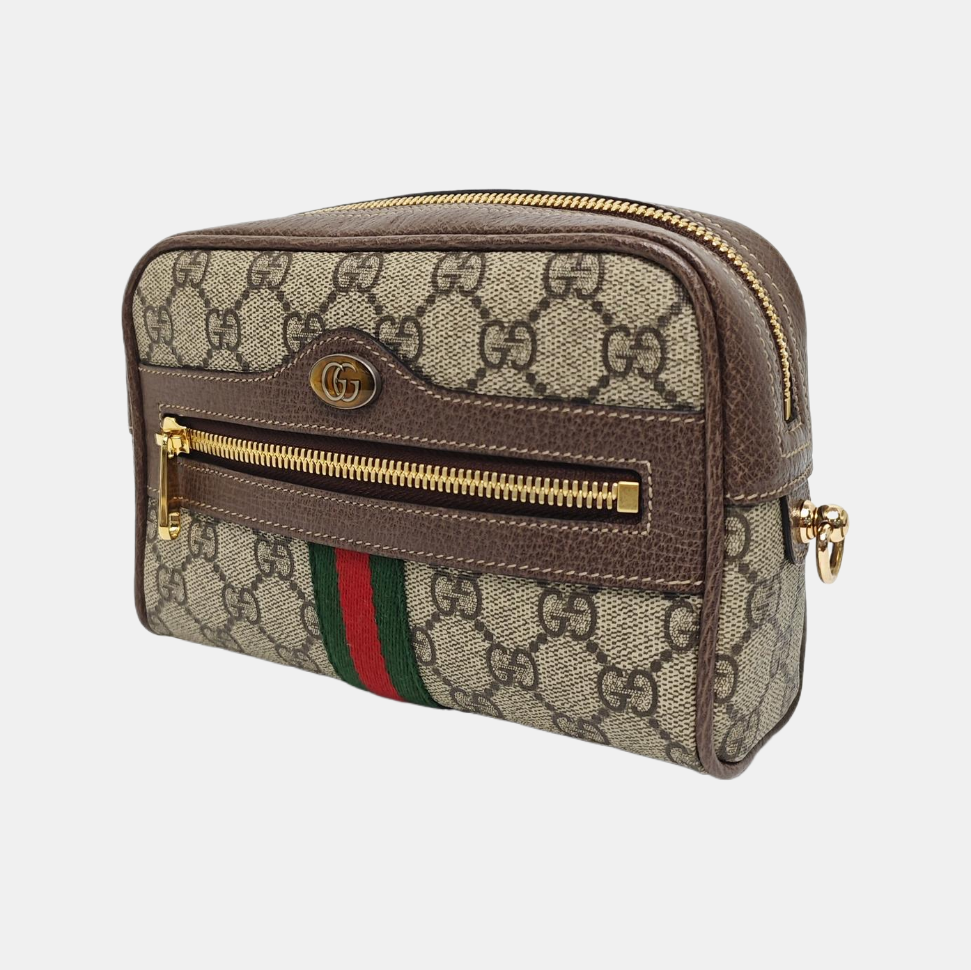 Ophidia Small Monogram Coated Canvas Beige