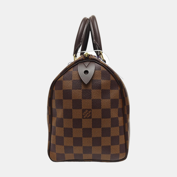 SPEEDY 25 Damier Ebene Coated Canvas Brown