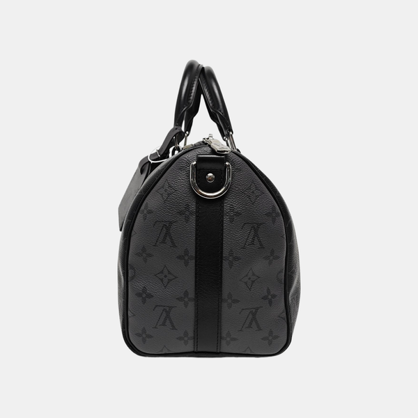 KEEPALL 35 Monogram Coated Canvas Black