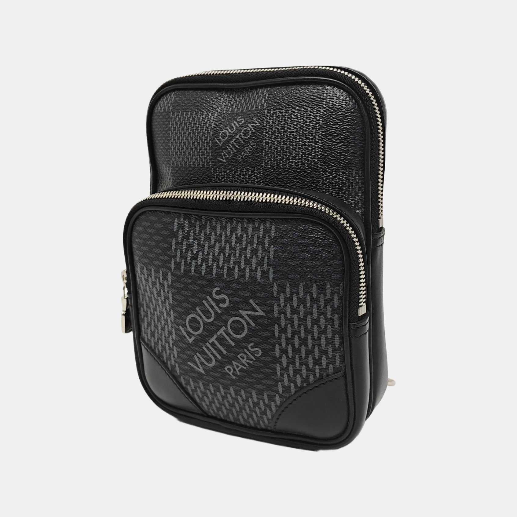 AMAZON Damier Graphite Coated Canvas Gray