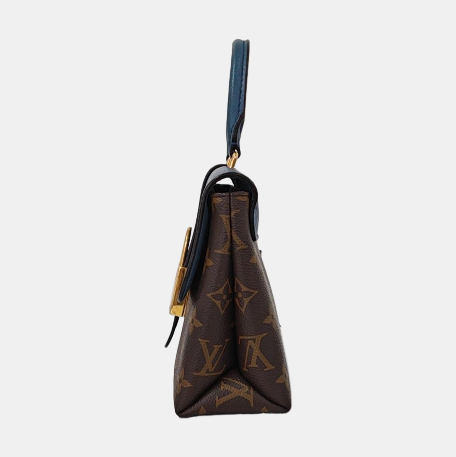 Authenticated pre-owned  LOCKY BB Monogram Coated Canvas Blue - Shoulder Bag at Looply