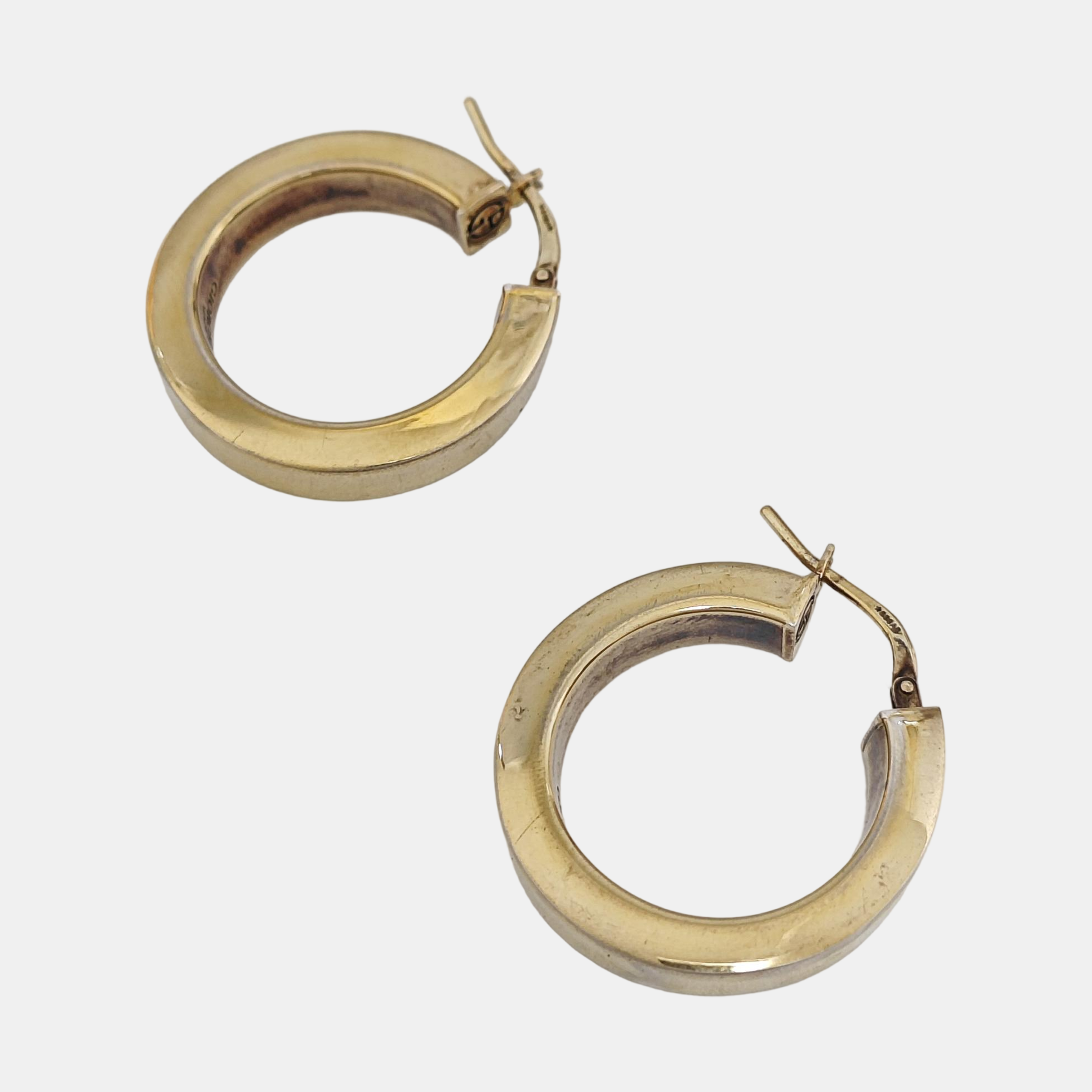 925 Sterling Silver Gold Stud Earrings