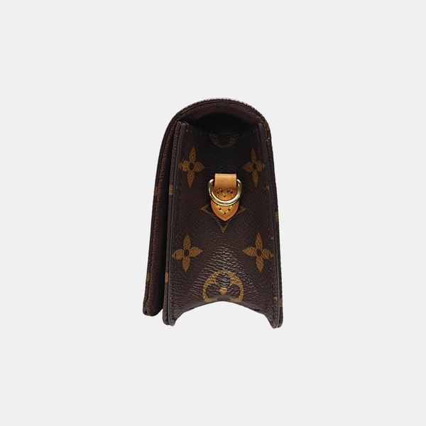 Lily Monogram Coated Canvas Brown
