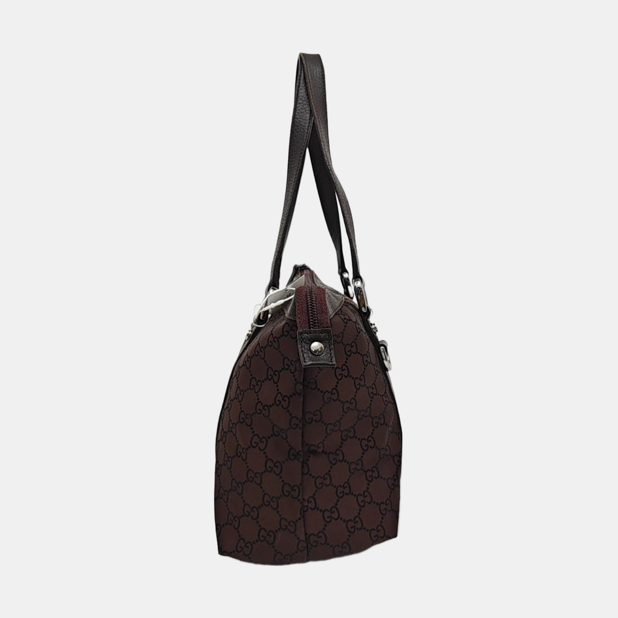 Monogram Canvas Tote Bag Brown