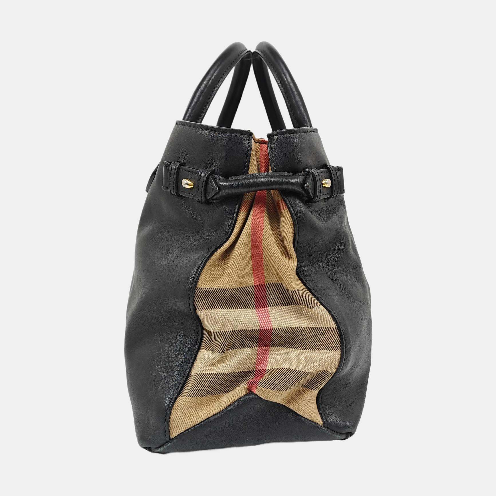 The Banner Medium Calfskin Black