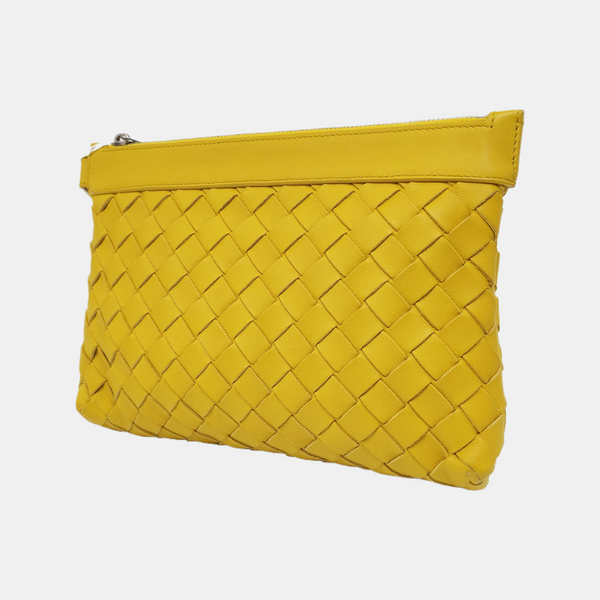 Calfskin Clutch Yellow