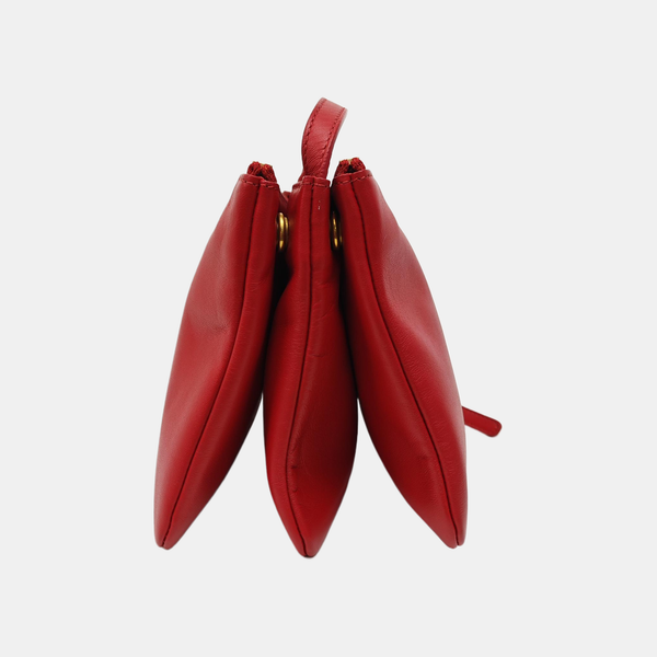 TRIO Small Calfskin Red