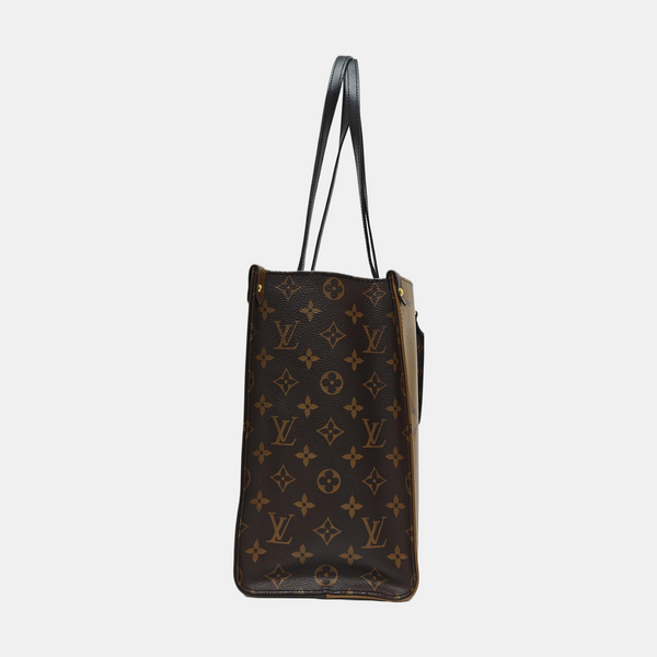 ONTHEGO MM Monogram Coated Canvas Brown