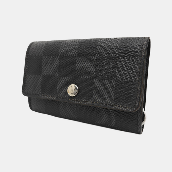 Damier Graphite Coated Canvas Key Pouch Gray