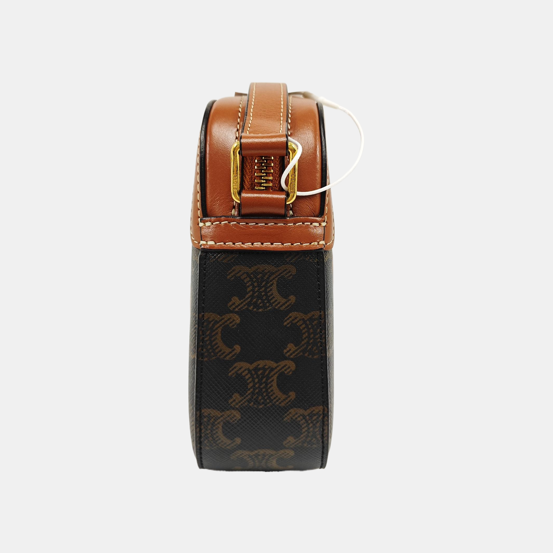 Authenticated pre-owned  TRIOMPHE CANVAS Small Coated Canvas Brown - Crossbody Bag at Looply