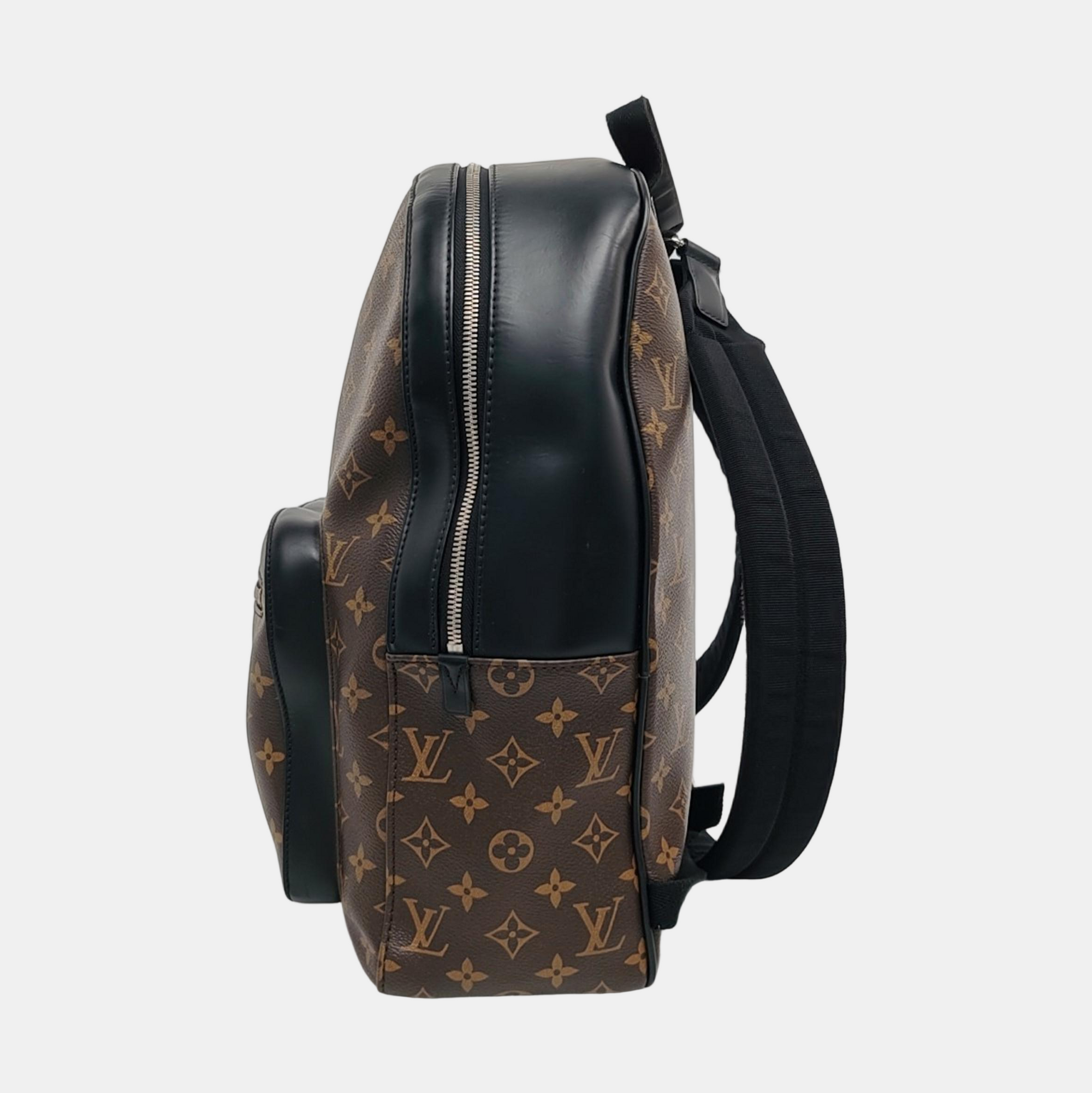 JOSH Monogram Coated Canvas Brown