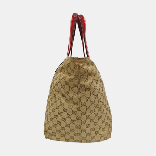 Monogram Canvas Tote Bag Beige