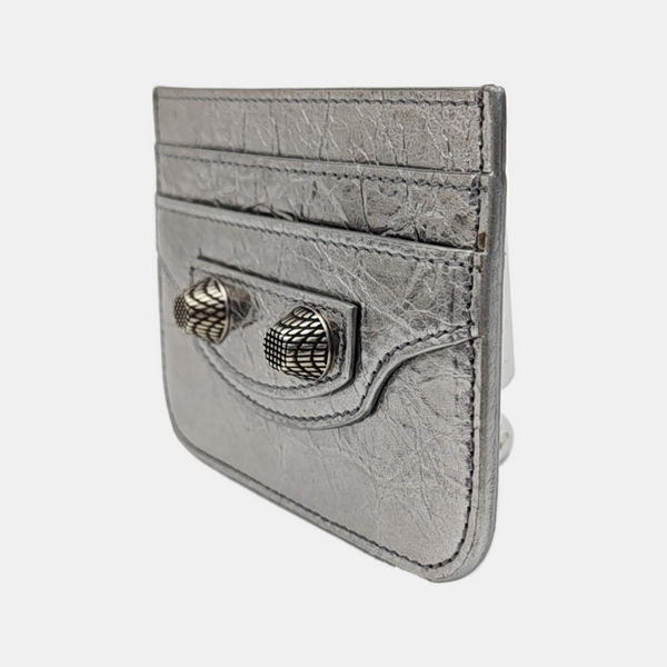 Le Cagole Lambskin Silver Card Holder