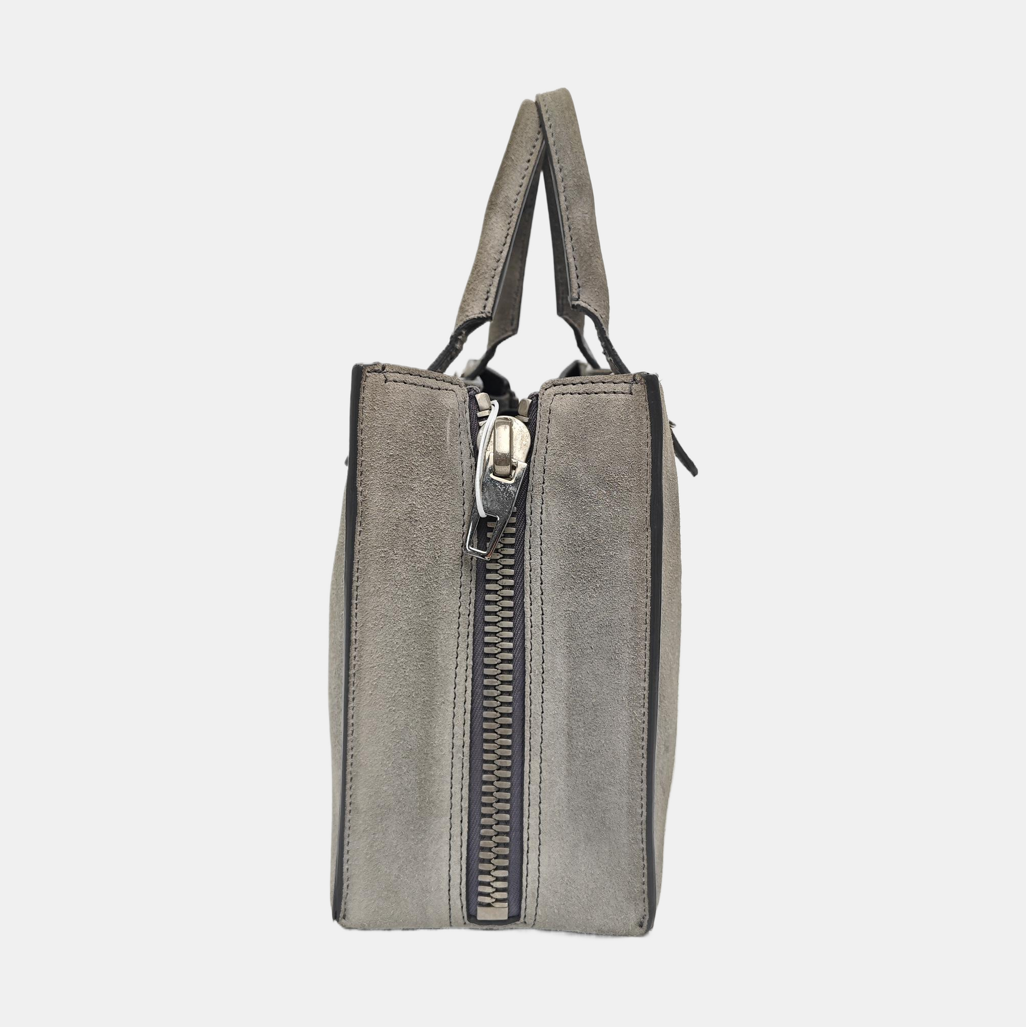 Suede Tote Bag Gray