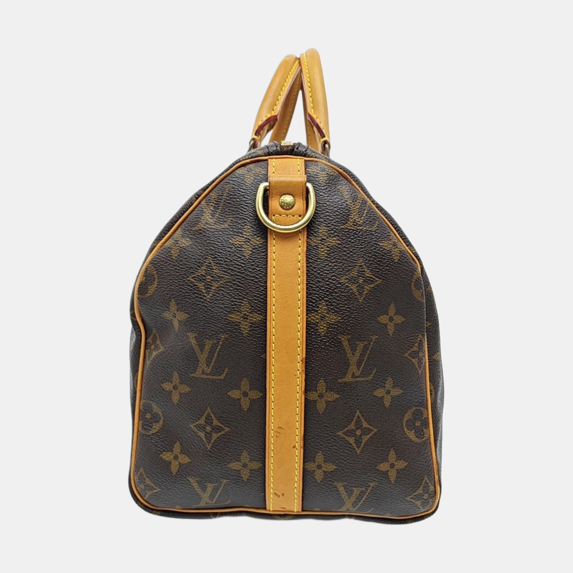 SPEEDY 30 Monogram Coated Canvas Brown