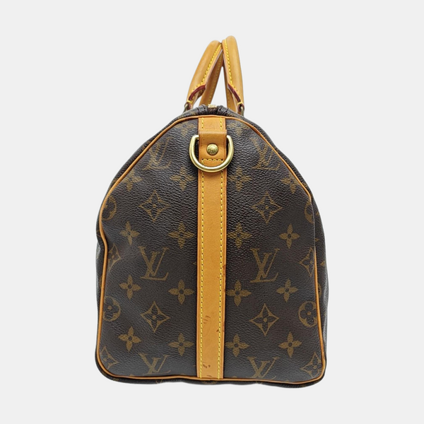 SPEEDY 30 Monogram Coated Canvas Brown