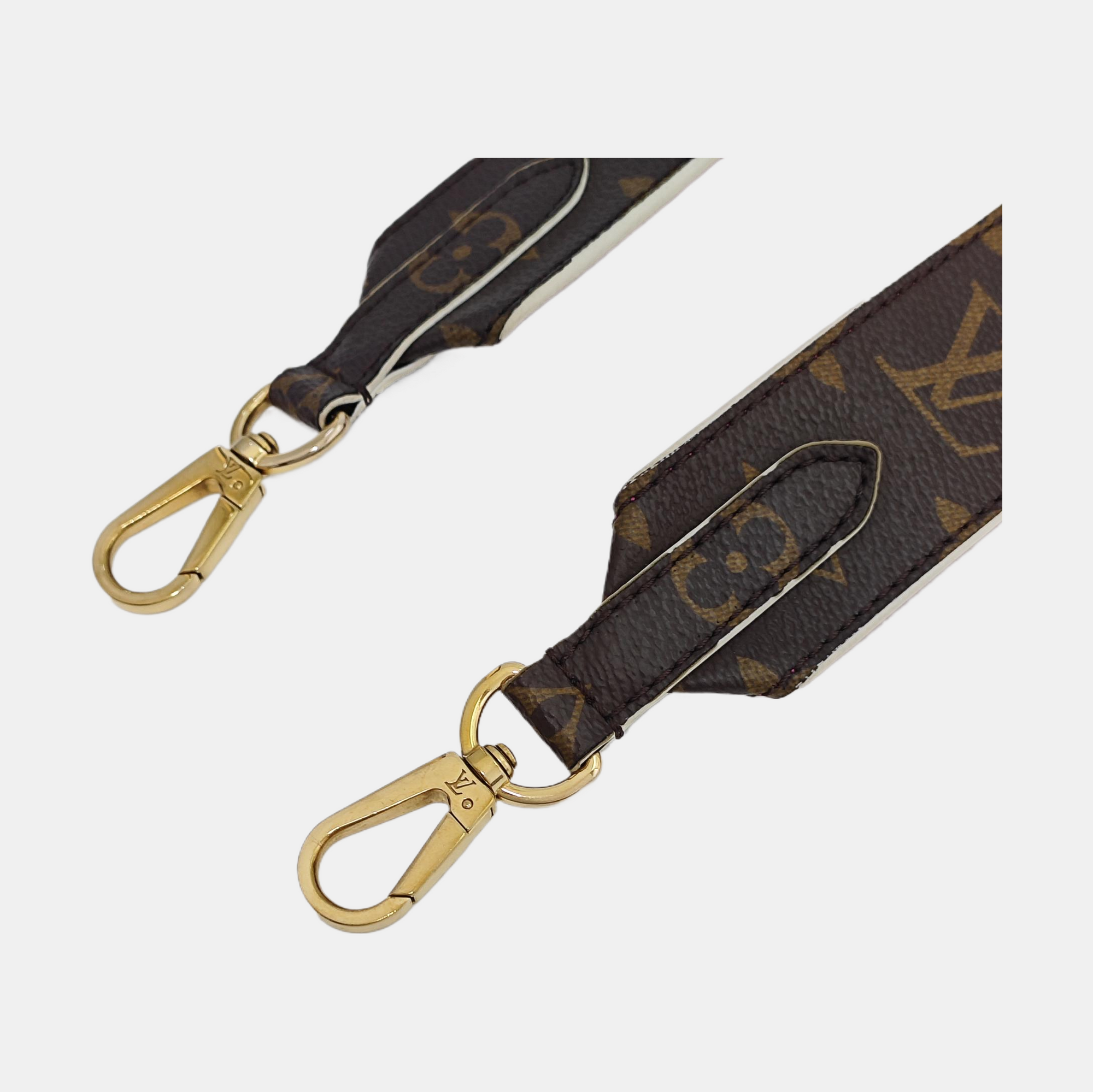 Monogram Coated Canvas Bag Strap Brown