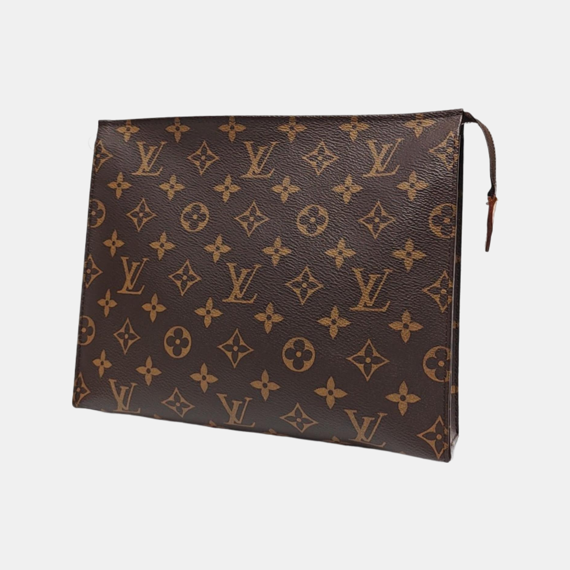 TOILET POCKET 26 Monogram Coated Canvas Brown