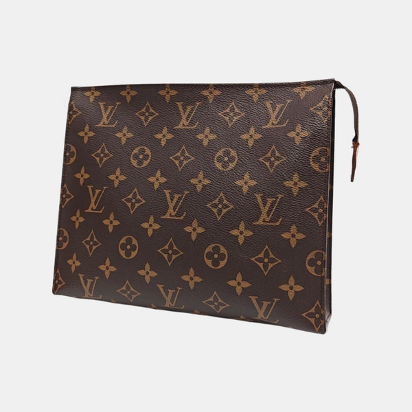 TOILET POCKET 26 Monogram Coated Canvas Brown