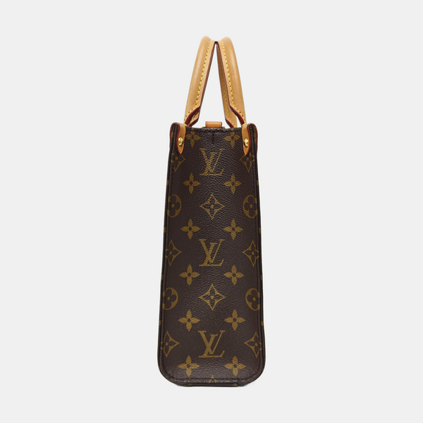 SAC PLAT BB Monogram Coated Canvas Brown