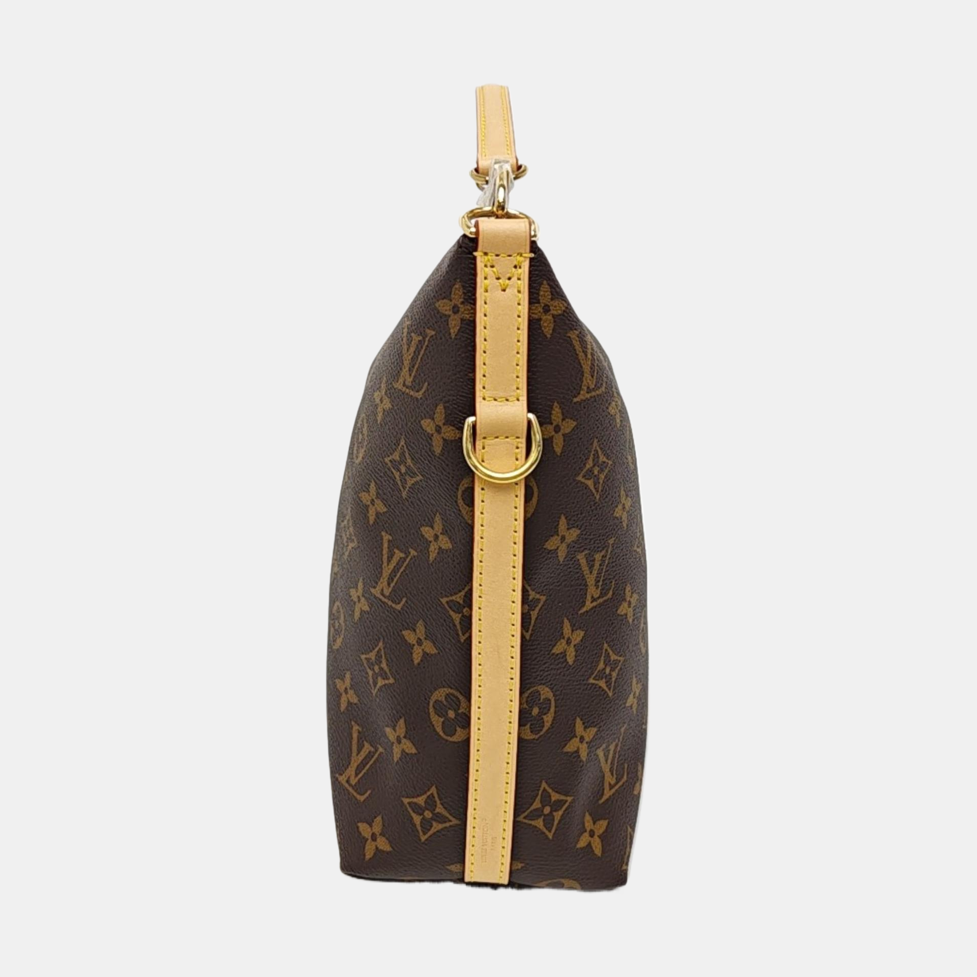 Monogram Coated Canvas Shoulder Bag Brown