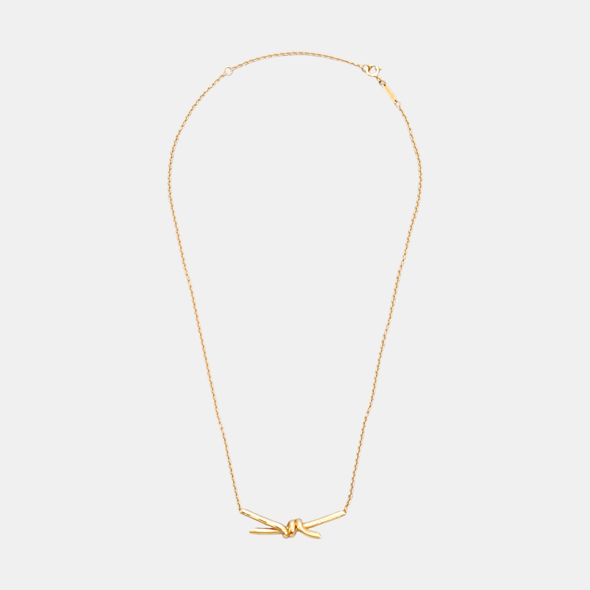 Tiffany Knot 18k Rose Gold Necklace