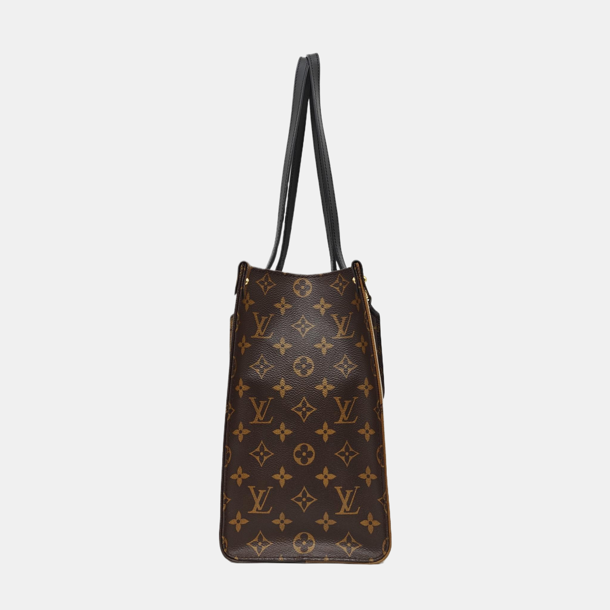 ONTHEGO MM Monogram Coated Canvas Brown