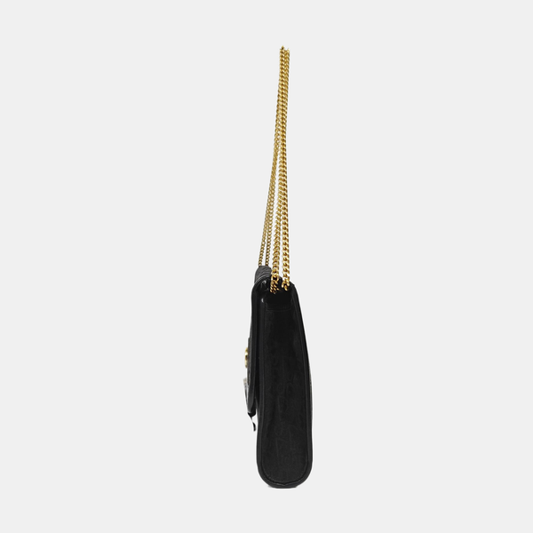 Oblique Canvas Shoulder Bag Black