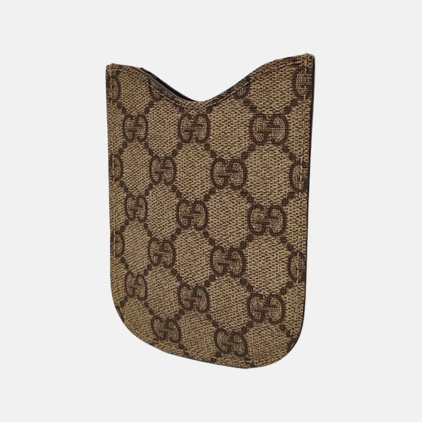 Monogram Coated Canvas Card Holder Beige