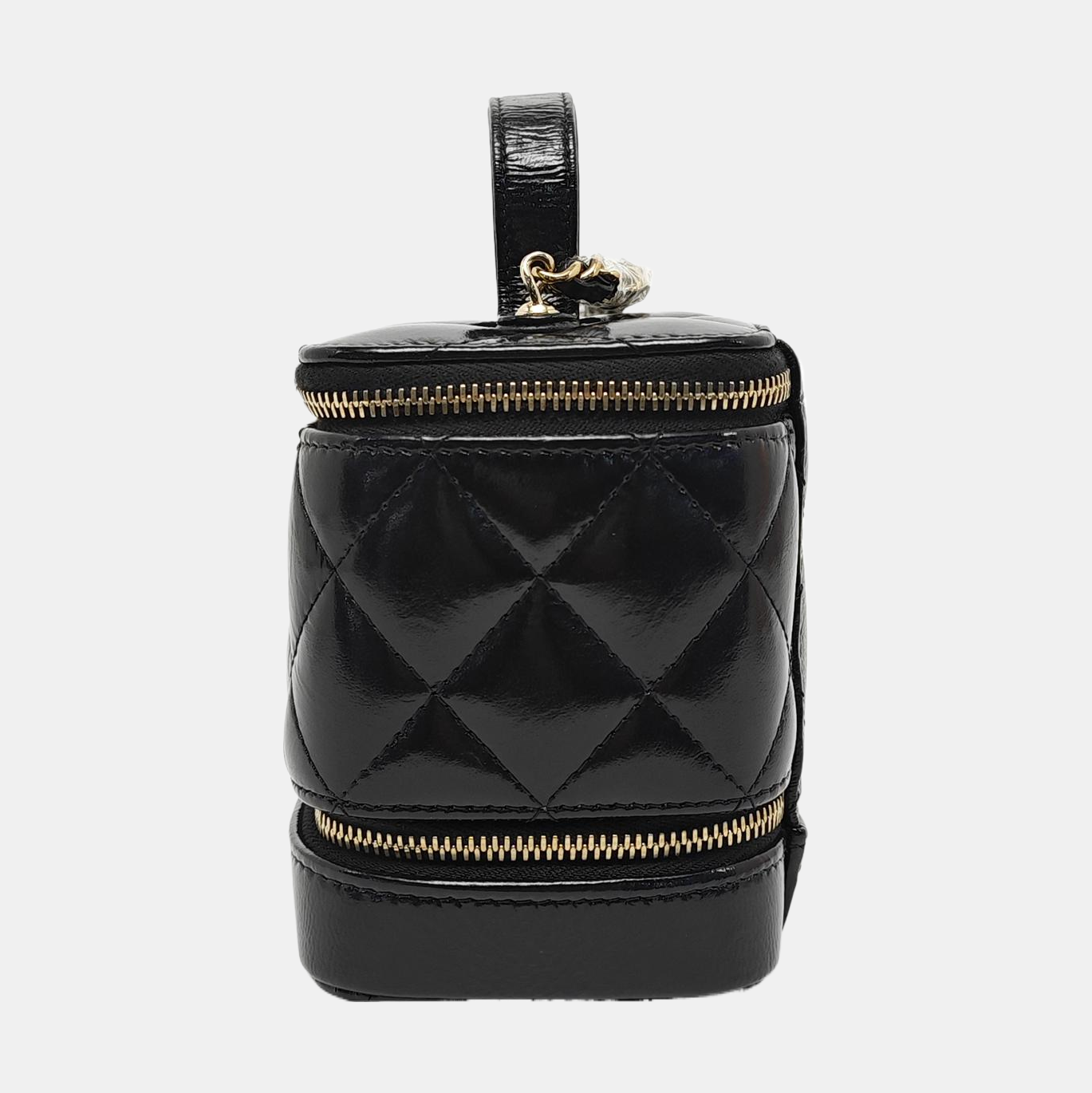VANITY CASE Small Quilted Lambskin Black