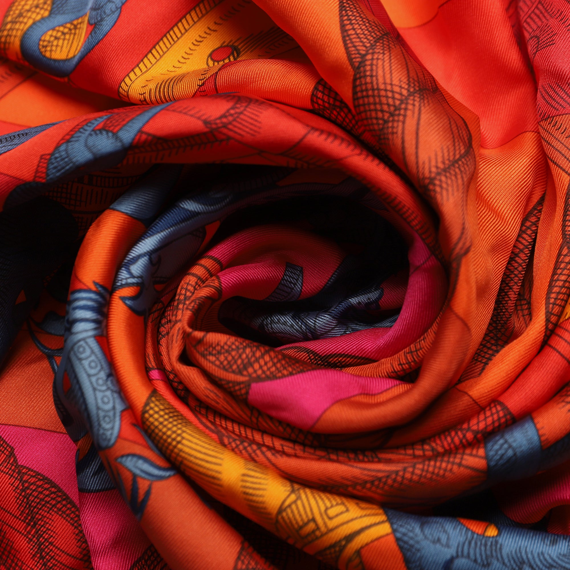 Multicolor Mulberry Silk Silk Scarf