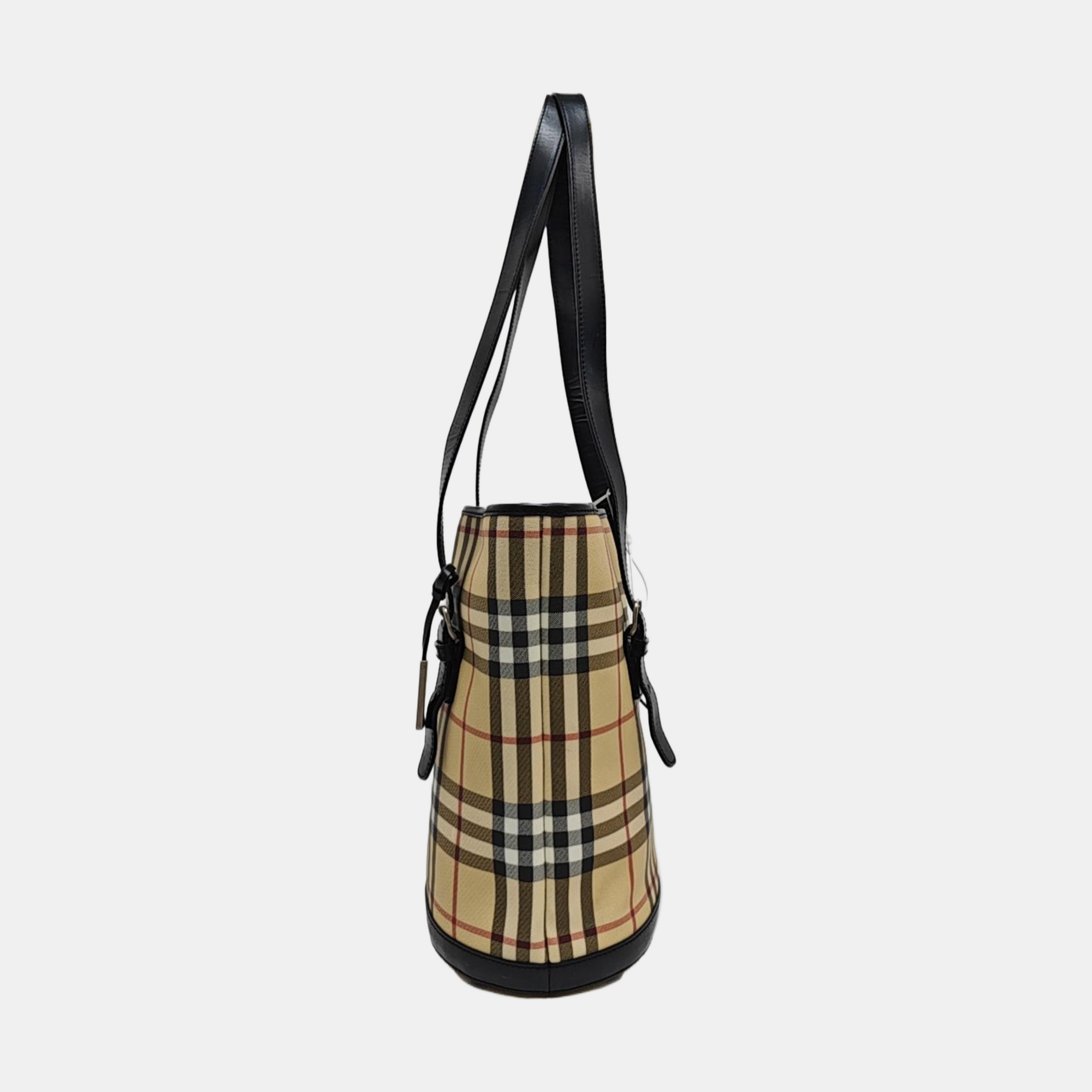 Coated Canvas Bucket Bag Beige