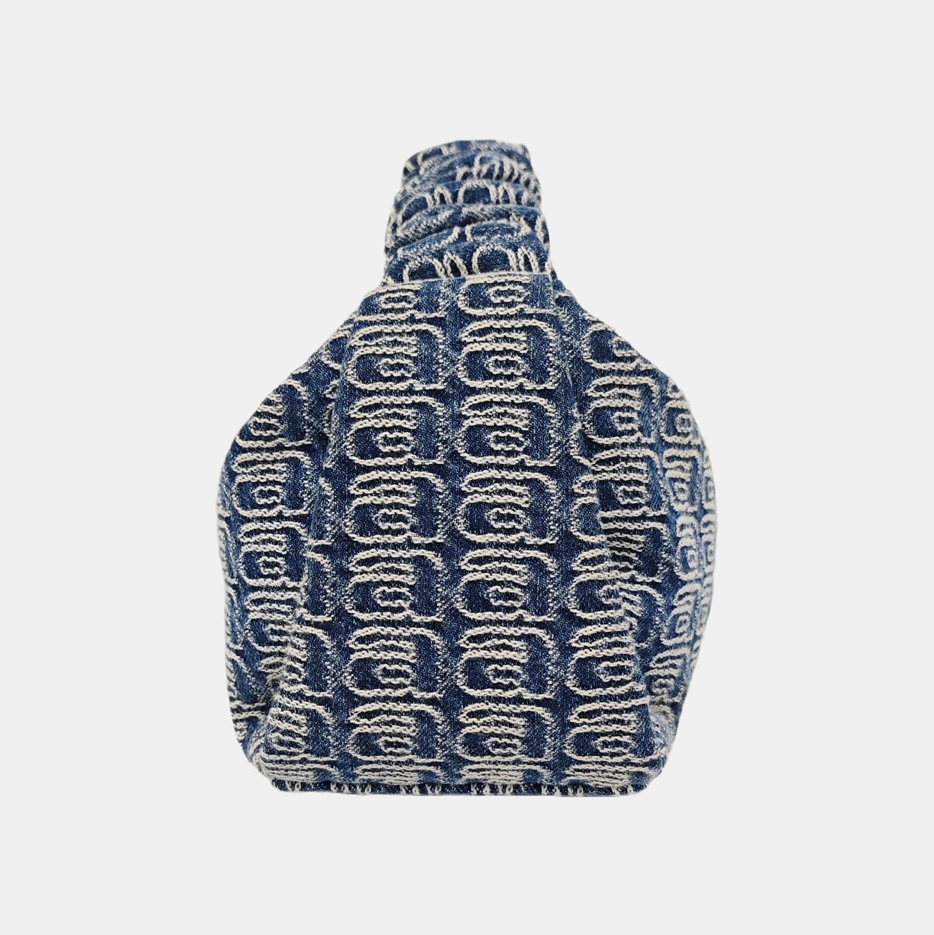 Fabric Top Handle Bag Blue
