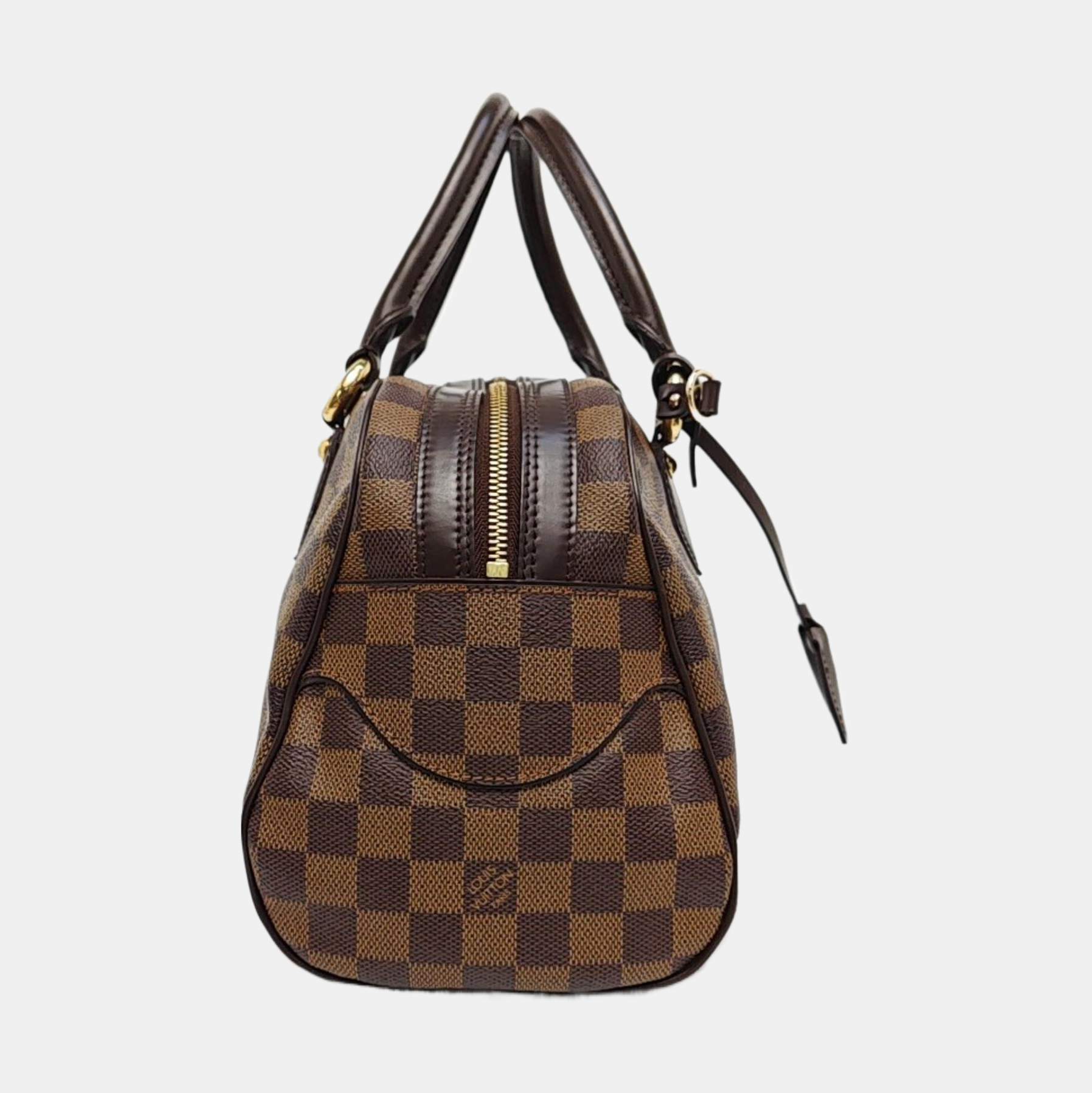 DUOMO Damier Ebene Coated Canvas Brown
