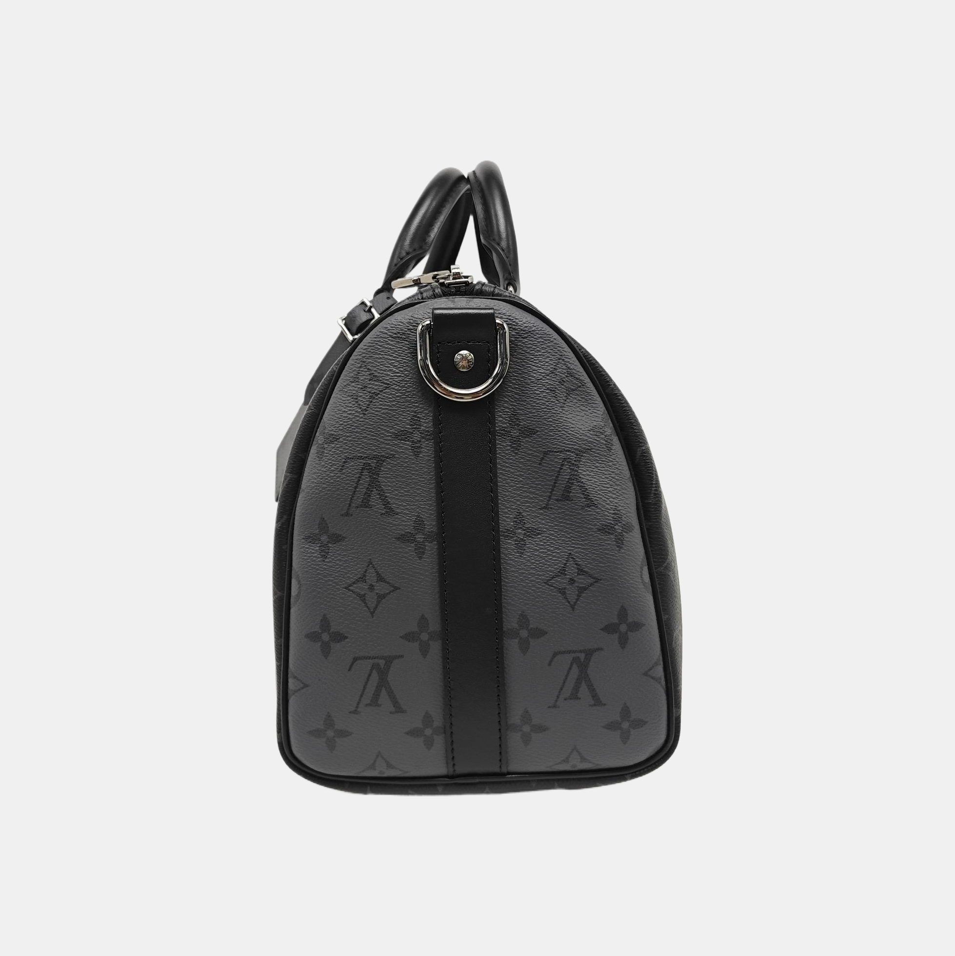 KEEPALL 35 Monogram Coated Canvas Black