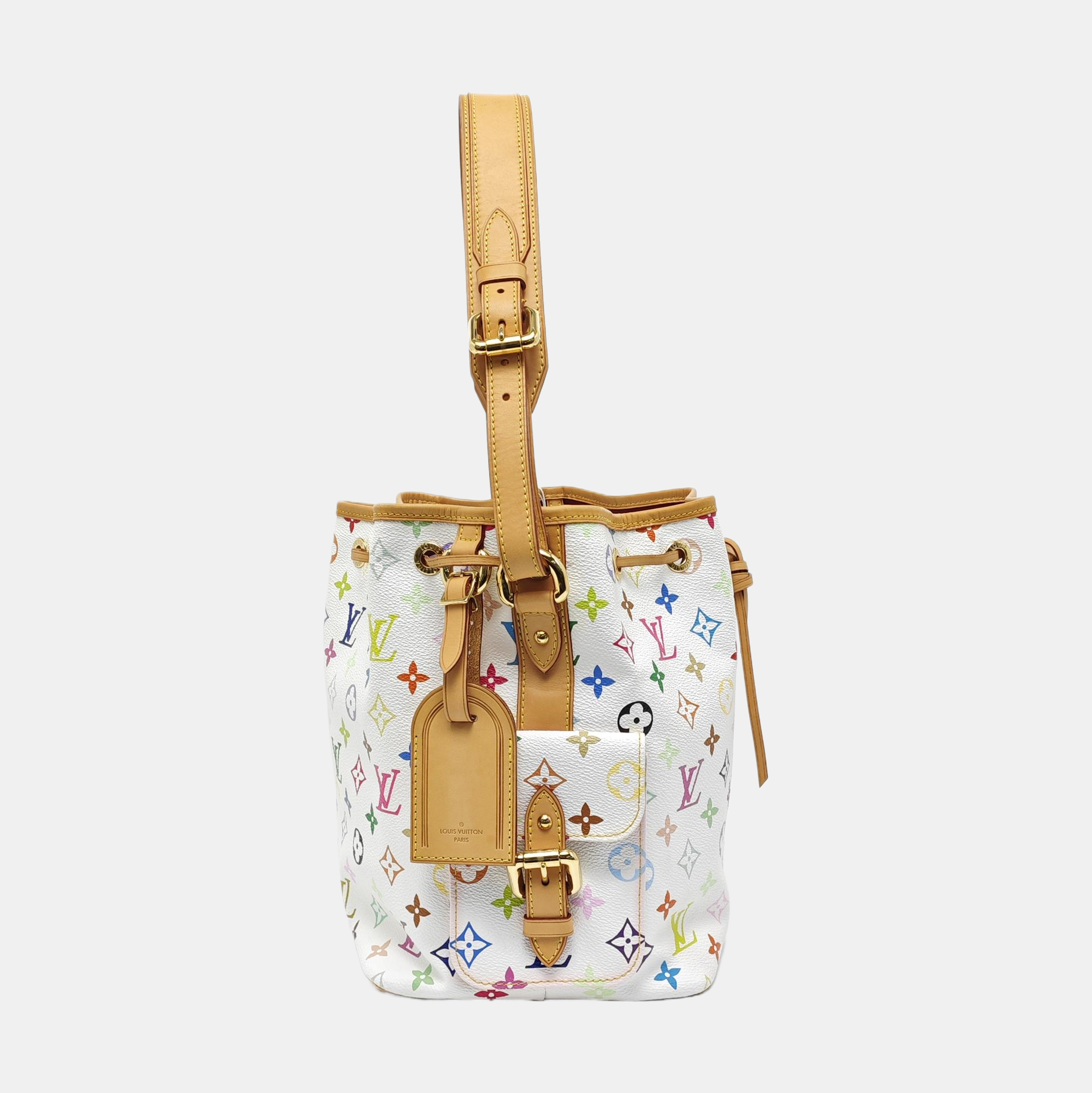 LV × TM NÉONOÉ MM Monogram Coated Canvas White